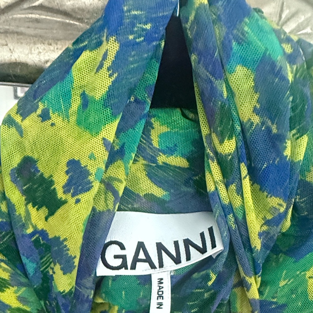 Ganni Multicolor Abstract Print Top - Picture 2 of 3